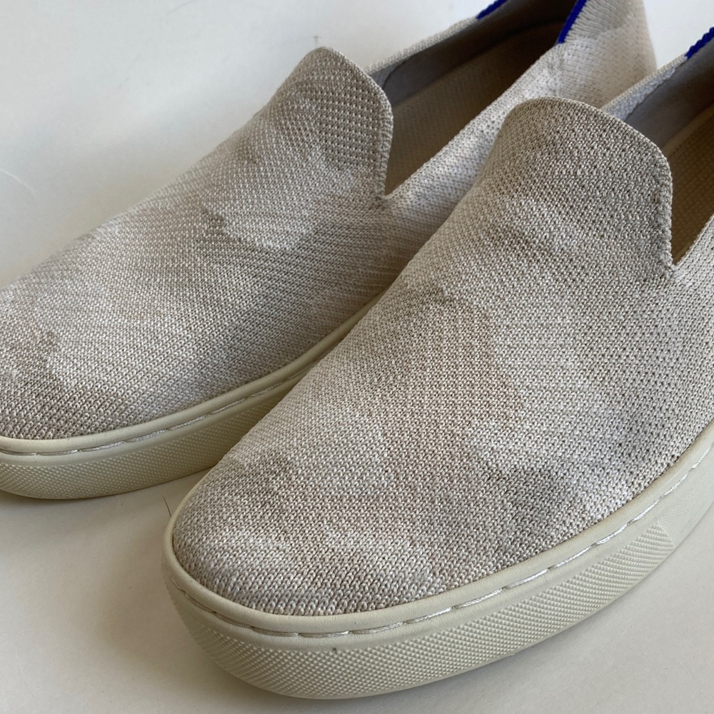 Rothy's The Original Slip On Sneakers Beige Camo Print Size 8 - Picture 12 of 16